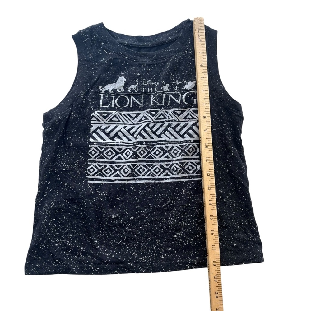 Disney Womens Sz XS Gray Paint Splatter Tribal The Lion King Movie Crop Tank Top - Picture 4 of 15